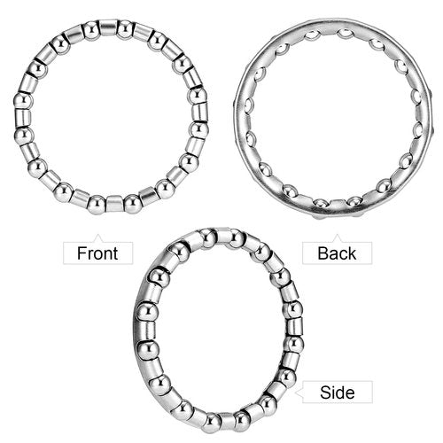 Lanturn Bicycle Headsets Ball Bearing 5/32 Inch x 16 Balls,4 Pcs Bike Ball Bearings Retainer for Bike Fork Headsets, Kids MTB Bicycle Replacement Repair Accessories