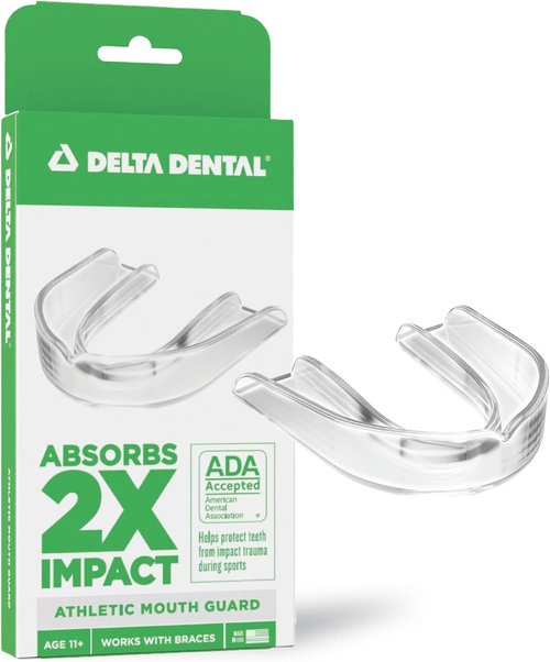 Delta Dental Sports Mouth Guard - ADA Accepted - Enhanced Impact Absorption - Clear Design