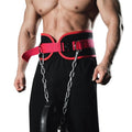 MANUEKLEAR Quick Locking Dip Belt, Weightlifting Belt, Weight Lifting Belts for Men Women Heavy Duty Dipping Powerlifting Belt with Chain 40 inchs (Passionate Red)