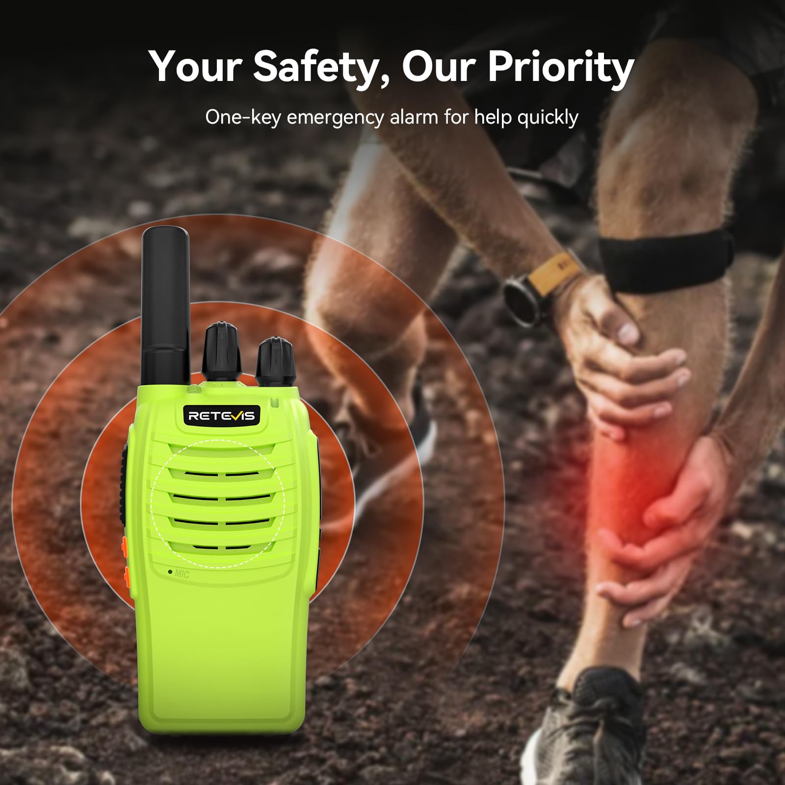 Retevis H-777 Walkie Talkies, Portable FRS Two way Radios Long Range, VOX Handsfree, Rechargeable Walkie Talkies for Adults, Li-ion Battery and Charger Base for Traveling Biking Camping Hiking(1 Pair)