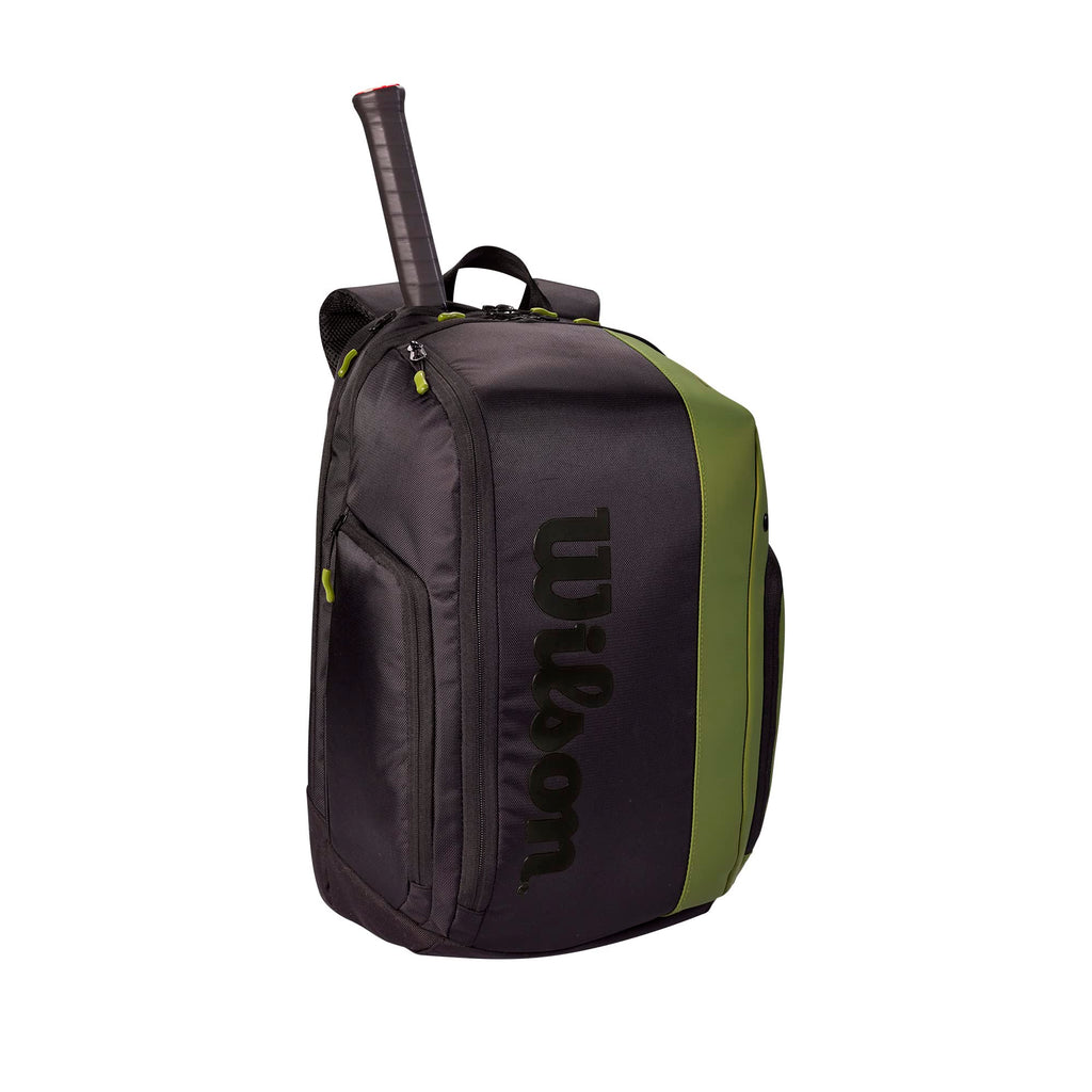 Wilson Blade V8 Super Tour Tennis Backpack - Green/Black, Holds up to 2 Rackets