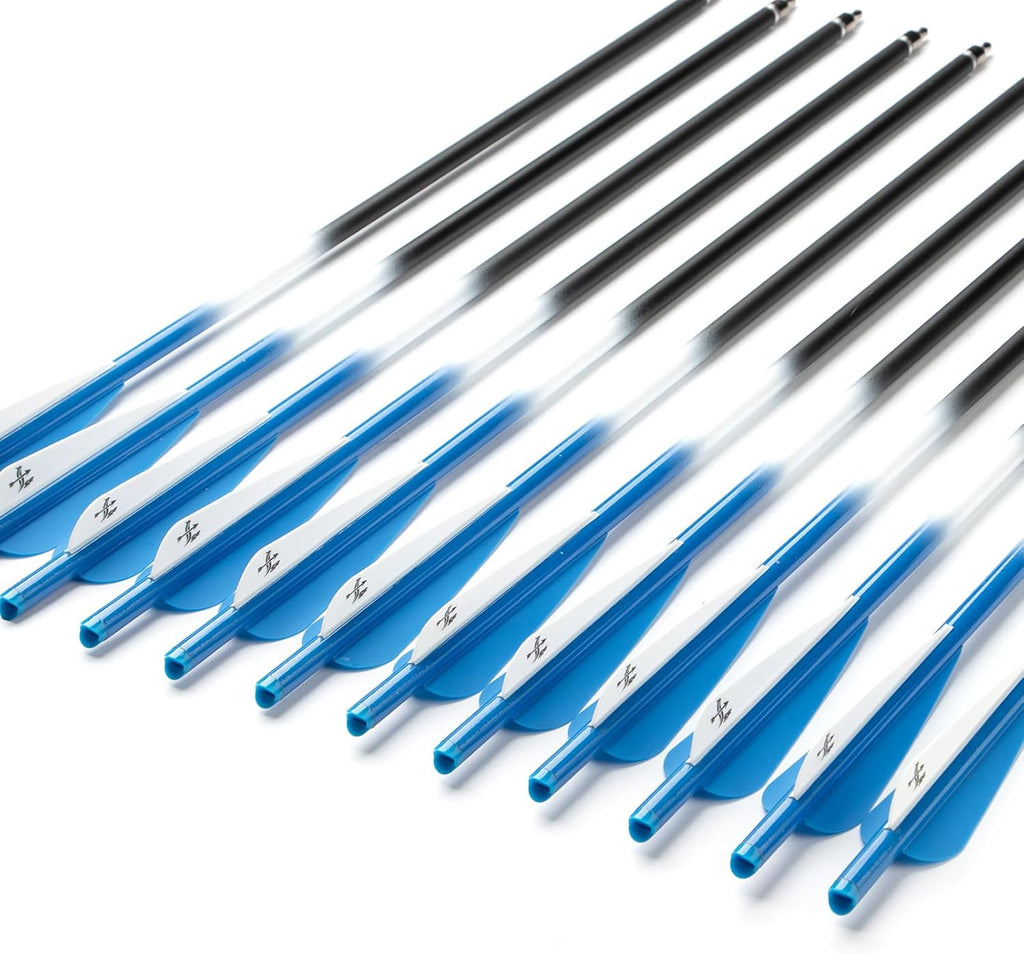 S F Crossbow Bolts - Carbon Arrows for Hunting & Target Practice | Pack of 12