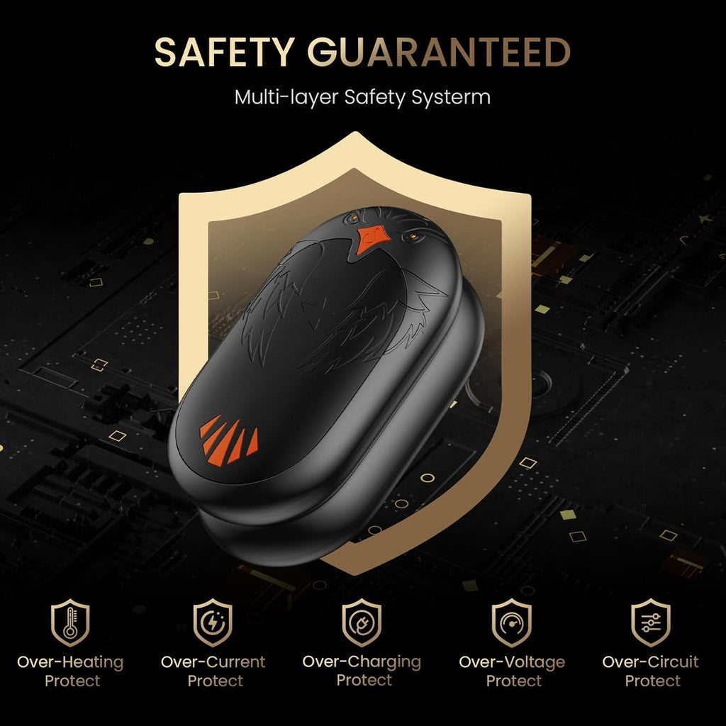 Skiennix Magnetic Hand Warmers - Rechargeable Ergonomic Electric Design | Up to 24 Hours of Warmth, Pocket Size