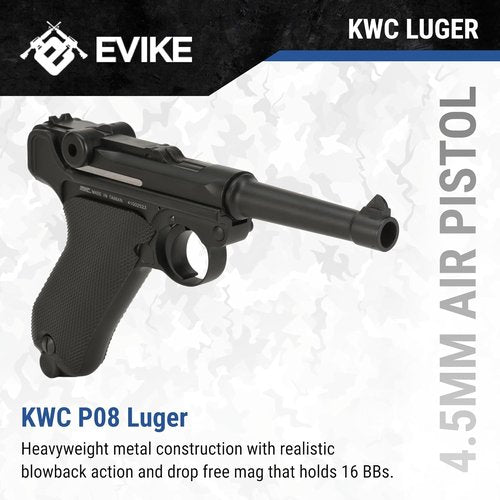 KWC P08 Luger CO2 Powered 4.5mm Air Pistol - High Precision Shooting | Durable Design