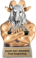 Superhero Goat Trophy Series - Custom Engraved GOAT Award for Sports & Employee Recognition
