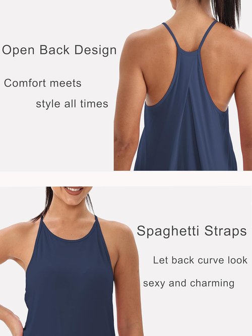 Mippo Women's Workout Tank Top - Racerback Design for Yoga & Gym | Open Back Athletic Shirt
