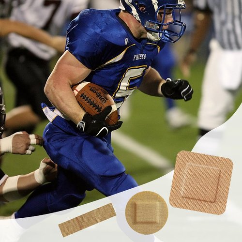 200 Pcs Adhesive Small Spot Bandages Bulk，Fabric Flexible Breathable Non Stick Pad Round Square Strip Bandages for Small Wound (0.87”，3/8” x 1.5”，1.5”)