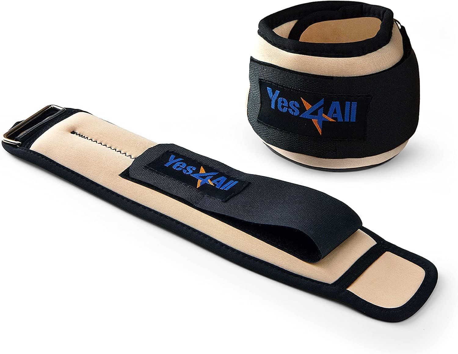 Yes4All Adjustable Wrist & Ankle Weights Pair | 1lb - 10lbs for Walking, Jogging, Pilates & Gym Fitness