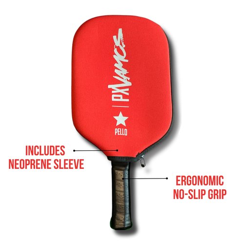 PELLO PXVamos Raw Carbon Fiber Pickleball Paddle | USAPA Approved | Toray 700 Carbon Fiber | Polypropylene Honeycomb Core | Pickle Ball Racquet for Power, Spin and Control (Black)
