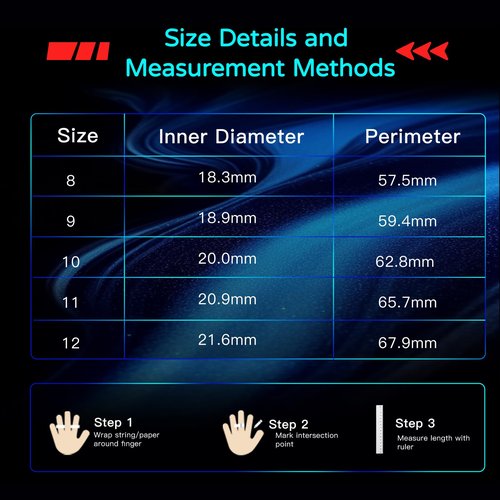 AMOVAN Smart Ring for Women Men, Tungsten Steel Fitness Tracker Ring with Sleep Monitoring, Heart Rate, Step Counting, IP68 Waterproof for iPhone and Android, No Subscription Fee (Black-Gold,#10)