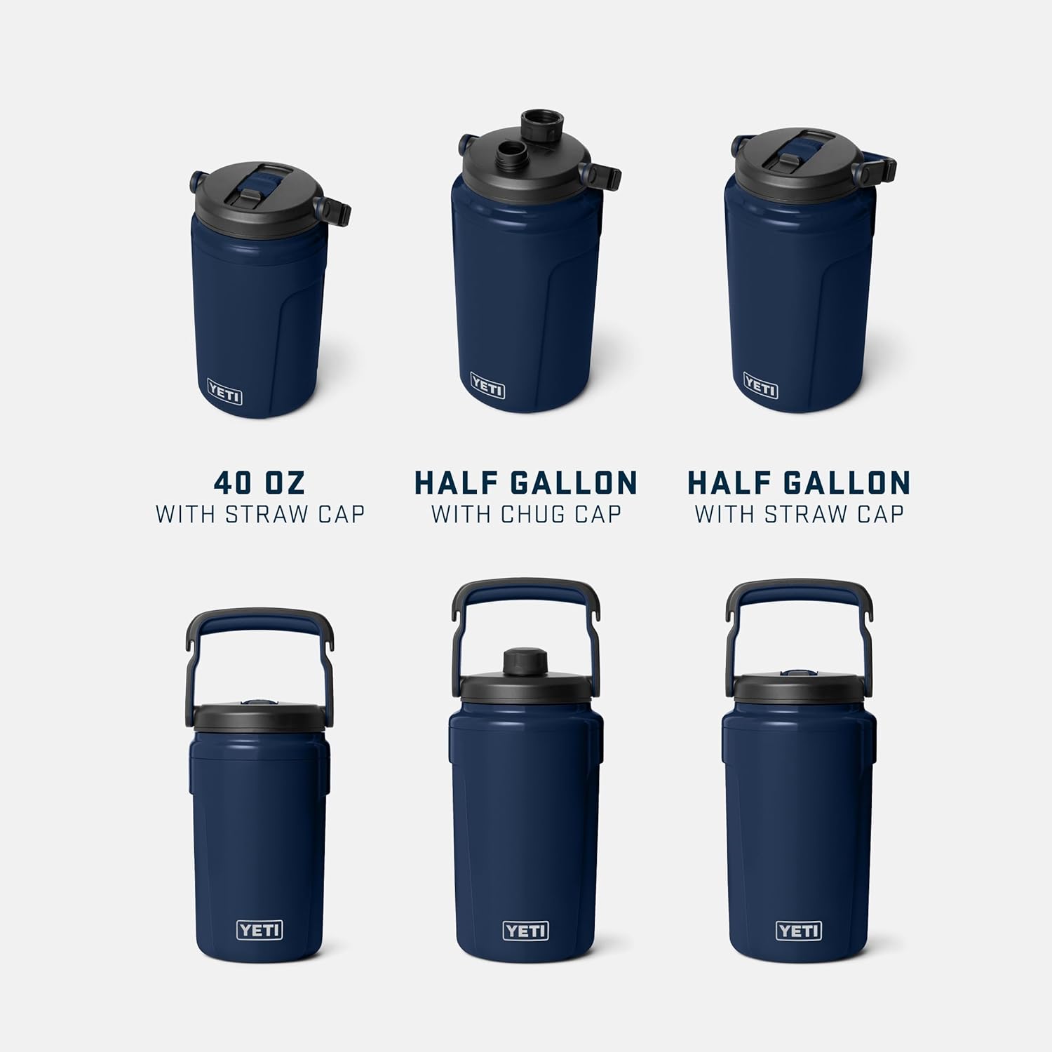 YETI Silo Half Gallon Water Jug - Insulated, Leakproof Sports Bottle with Straw Cap & Fence Hook Handle - Royal Blue