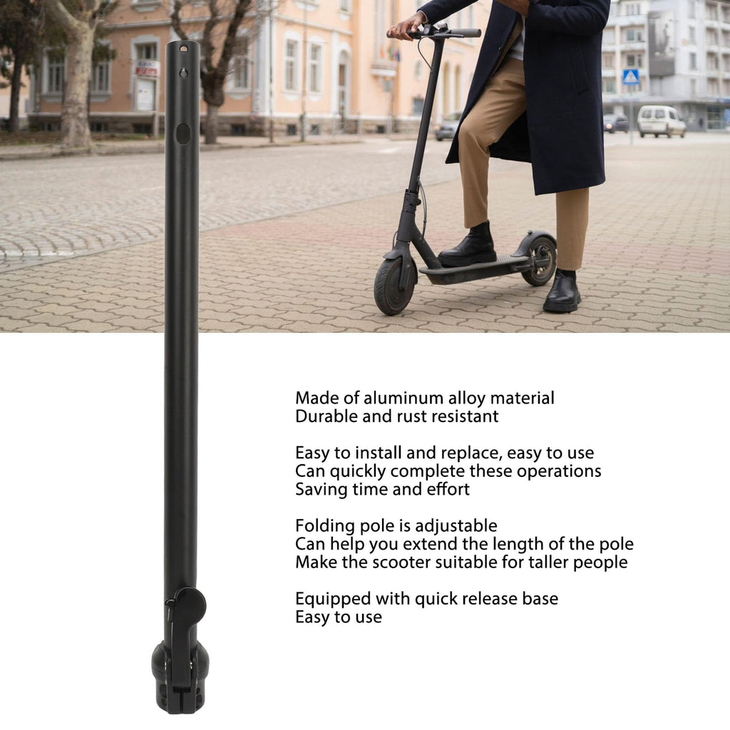 Pyhodi Electric Scooter Folding Pole Rod for M365, Aluminum Alloy Electric Scooter Parts with Quick Release Mount Base, Adjustable Design Easy to Install Folding Pole Rod Replacement