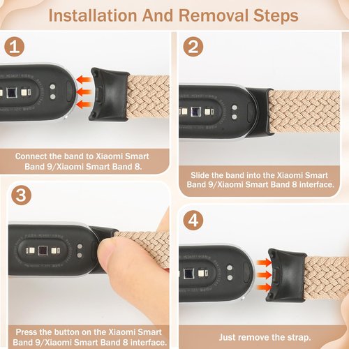 TumpCez Braided Bands Compatible with Xiaomi Smart Band 10 9 8 Straps for Women Men