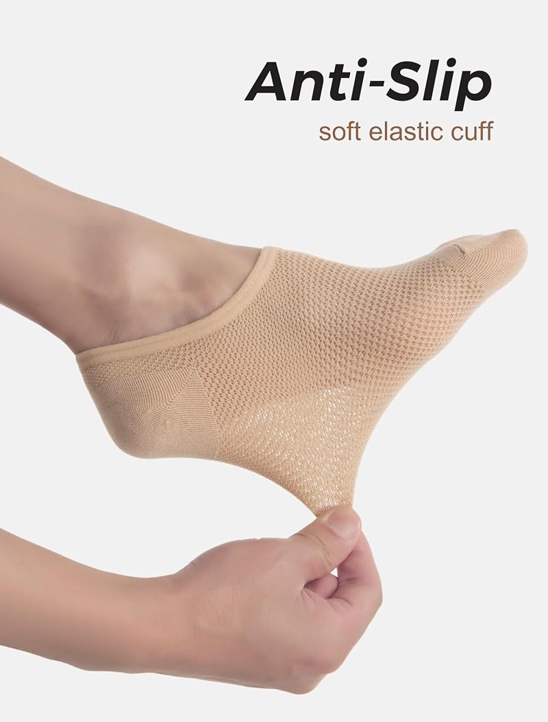 Soxbang 10 Pairs No Show Socks for Women - 4 White / 3 Black / 3 Nude - Athletic Lightweight Sneaker Ankle Socks
