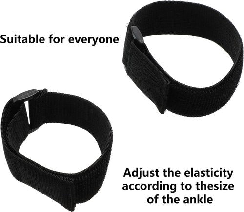 Gejoy Bicycle Pant Leg Straps - Adjustable Elastic Safety Bands for Cycling & Outdoor Sports | Black, 6 Pieces