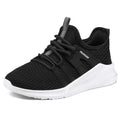 RUNSIDE Boys Girls Tennis Shoes Kids Lightweight Breathable Sneakers Lace-up Running Athletic Shoes for Toddler/Little Kid/Big Kid Black White