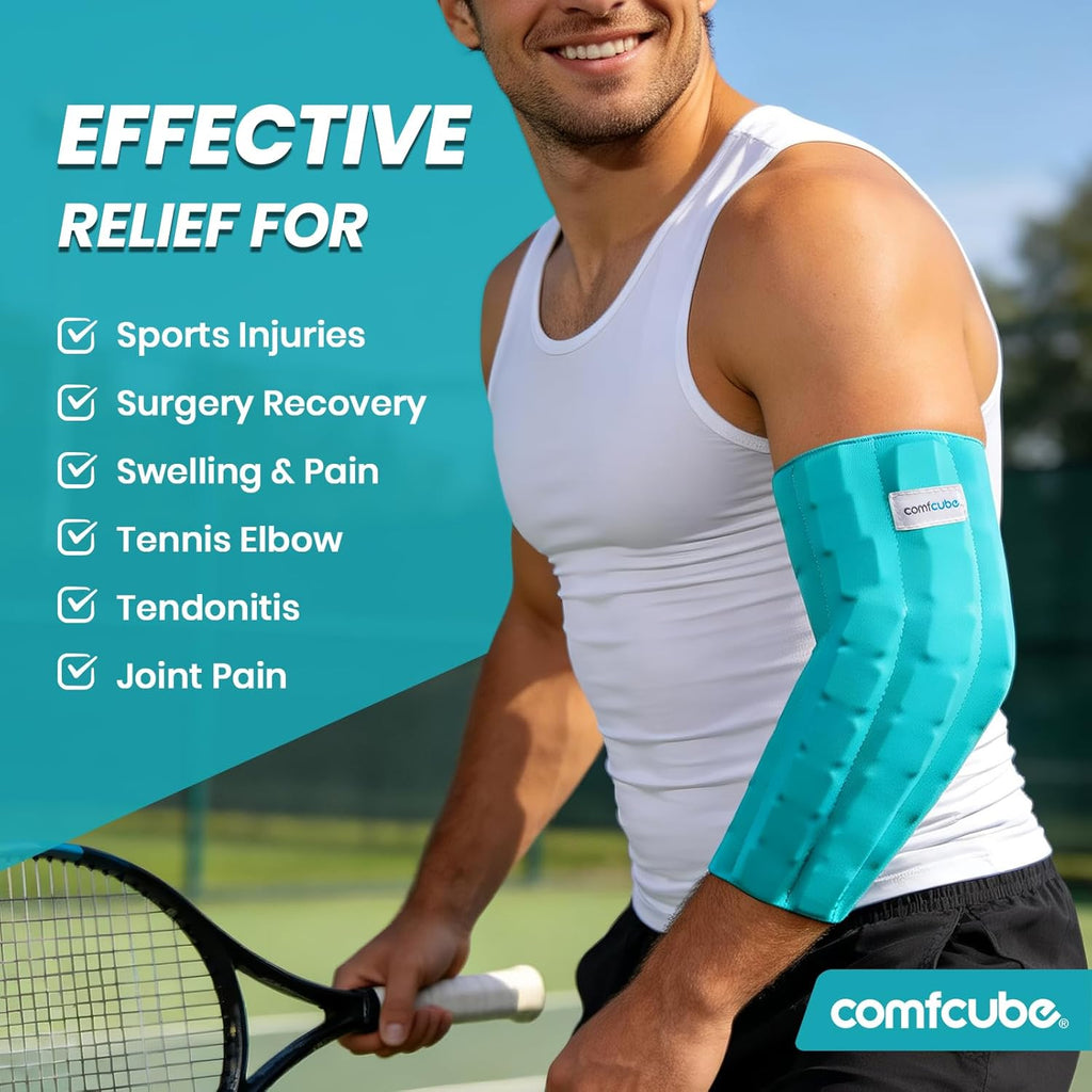 Skiennix Elbow Ice Pack Wrap - Long-Lasting Cold Compression Sleeve for Tendonitis & Pain Relief