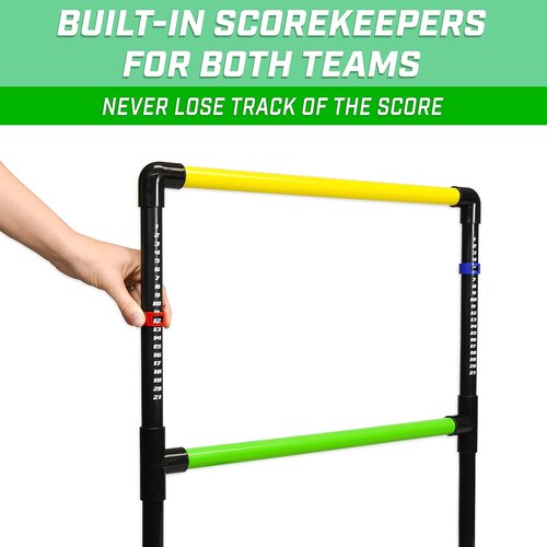 GoSports Ladder Toss Game Set - Indoor & Outdoor Fun with 6 Soft Rubber Bolo Balls & Travel Case