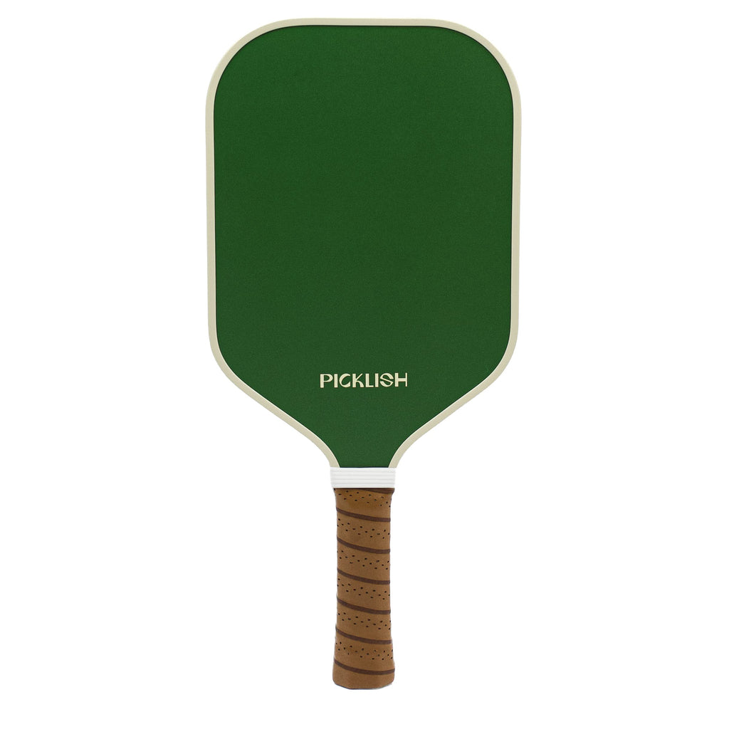 Picklish Pickleball Pickle Paddle | Luxury, Stylish, Fiberglass Surface with High Grit and Spin, Extended Handle, 11mm (Picklish Pickle)