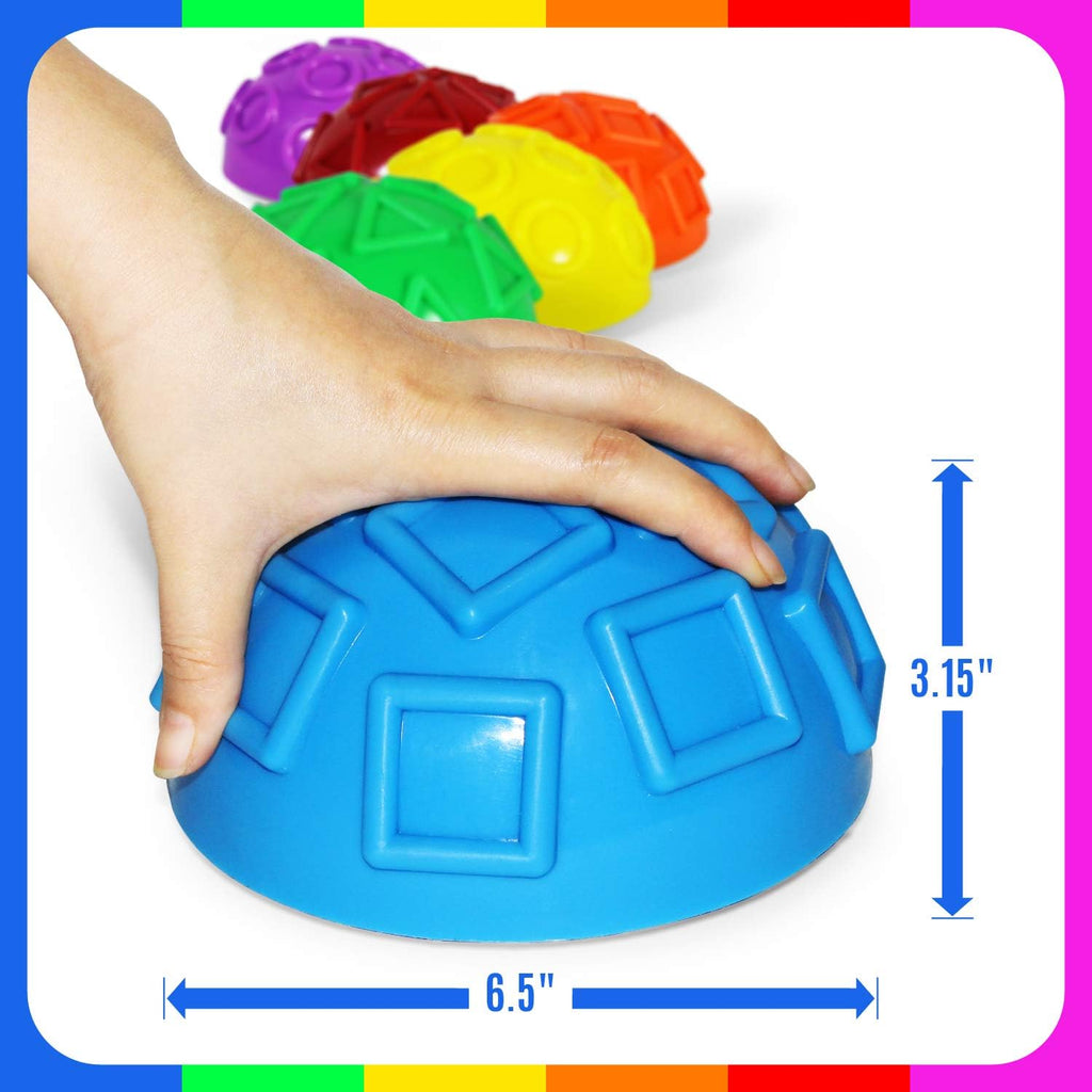 Yes4All Hedgehog Balance Pods - Core Body Exercise Balance Set for Youth & Adults | Includes Hand Pump - Set of 5