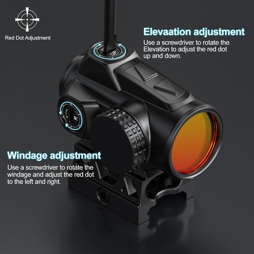 Feyachi V90 Red Dot Sight - 2 MOA Shake Awake Waterproof Rifle Scope | 1x25mm Optics