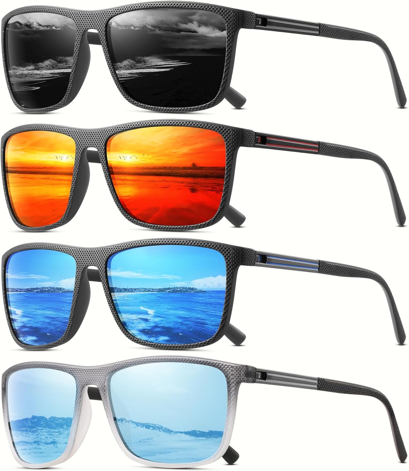 Polarized Sunglasses for Men - Classic Lightweight UV Protection for Driving, Fishing & Golf