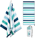 Exclusivo Mezcla Large Microfiber Beach Towel - Quick Dry, Lightweight & Sand-Free | Green, 30x60 Inches