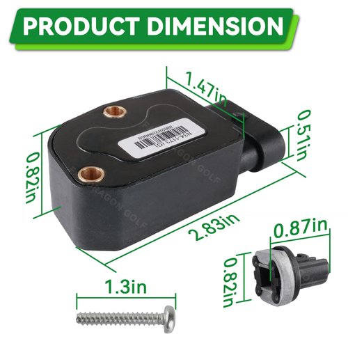 Panglong Club Car Golf Cart Throttle Sensor, Suitable for 2010-Up Club Car Precedent, Tempo, Onward Gas Models with 2nd Gen Accelerator Pedal Assembly OEM #N34-1173(G)