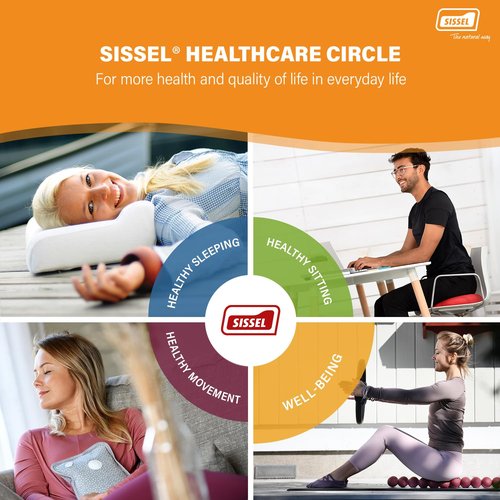 SISSEL Pilates Soft Ball Blue | 10 in | Phthalate- & Latex-Free PVC | for Deep Relaxation & Muscle Strengthening | 340 lbs Capacity | Includes Exercise Guide