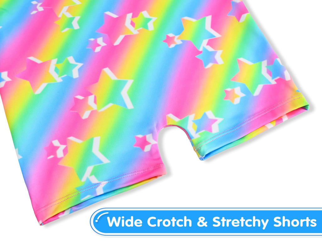 Nokecina Girls Leotards for Gymnastics 3t 4t Blue Pink Star Tumbling Outfits practice Biketards