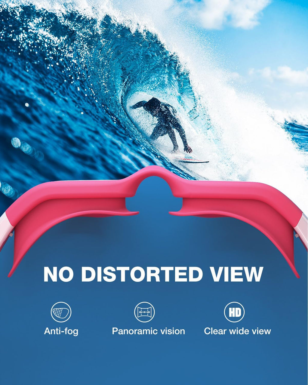 ZIONOR Swim Goggles - Upgraded G1 Polarized Anti-Fog Swimming Goggles for Adults | Comfortable Fit