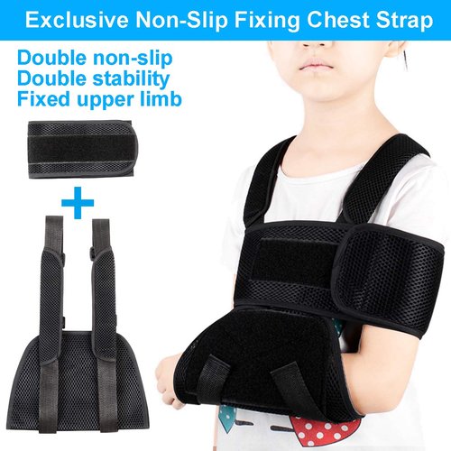 DouHeal Kids Arm Sling, Medical, Breathable, Soft & Comfort, Adjustable, Children Pediatric Rotator Cuff, Elbow Support for Broken, Fractured Arm & Shoulder Injury, Immobilizer Band