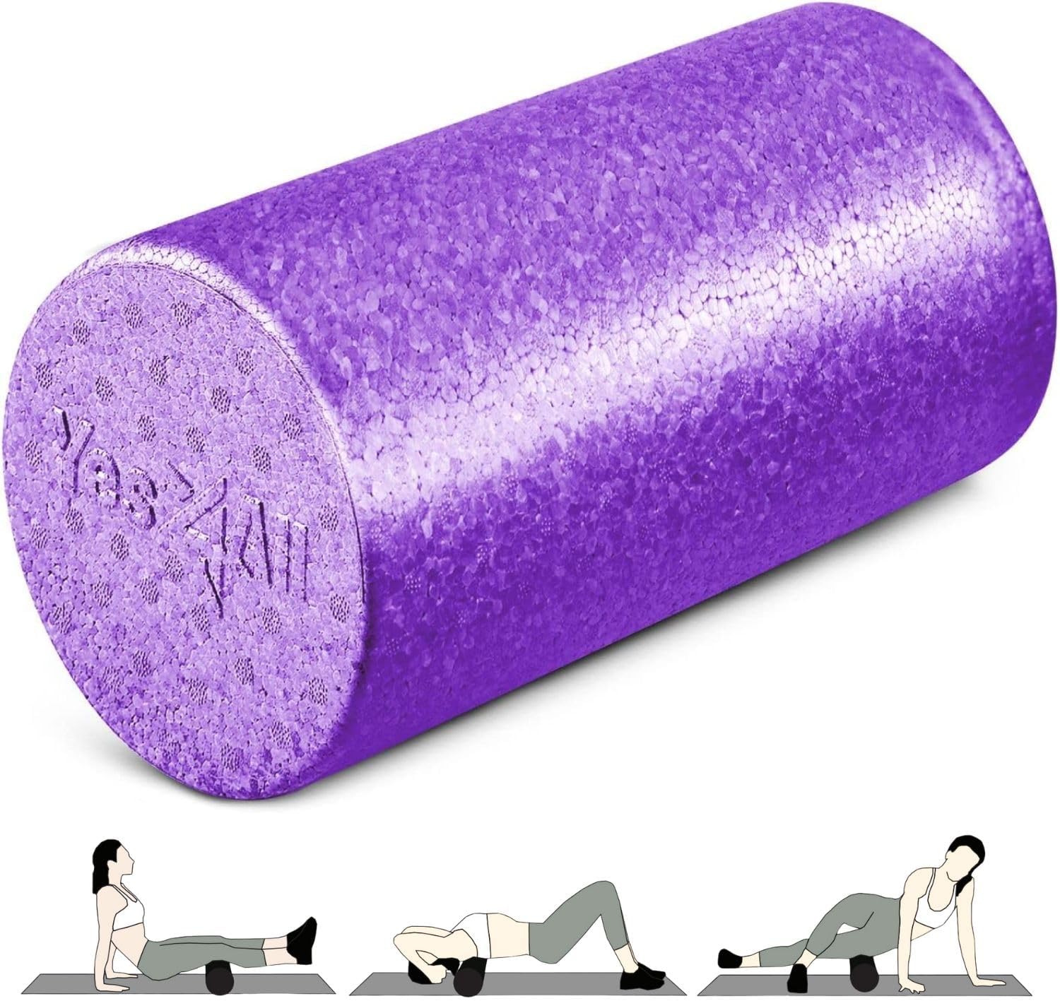 Yes4All High-Density EPP Foam Roller - Ideal for Yoga, Pilates & Stretching | 12, 18, 24, 36 Inch Sizes