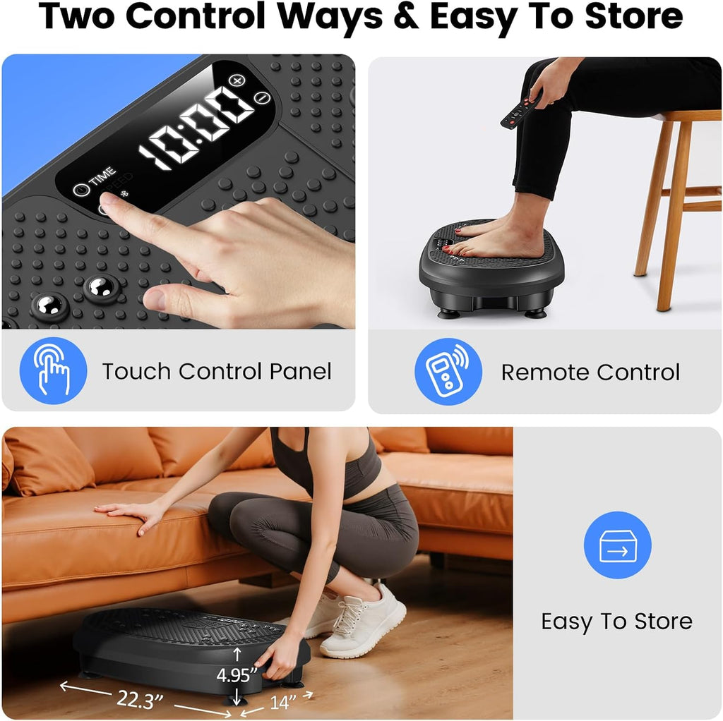 Skiennix Vibration Plate Exercise Machine - Full Body Shaker for Lymphatic Drainage | Bluetooth Fitness Platform