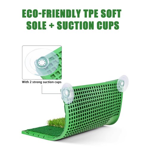 PGM 3-in-1 Golf Hitting Mats Practice with Ball Tray, Golf Hitting Training Aids for Backyard Driving Chipping Indoor Outdoor (Include Golf Tees)