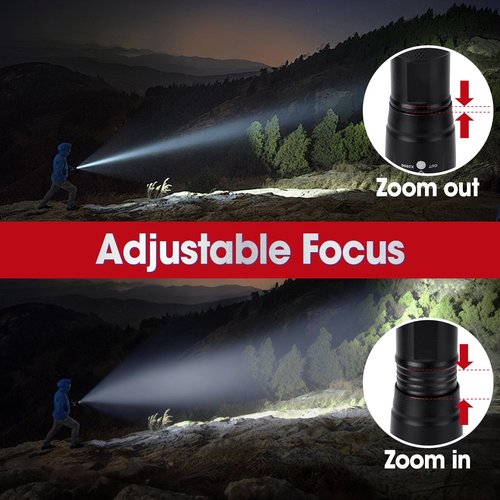 YesBes 7 Pack Small LED Flashlights High Lumens, Tactical Flashlight with 5 Modes, Waterproof Zoomable Flash Light, Small Flashlight for Camping Home Emergencies, Hunting Camping Essentials