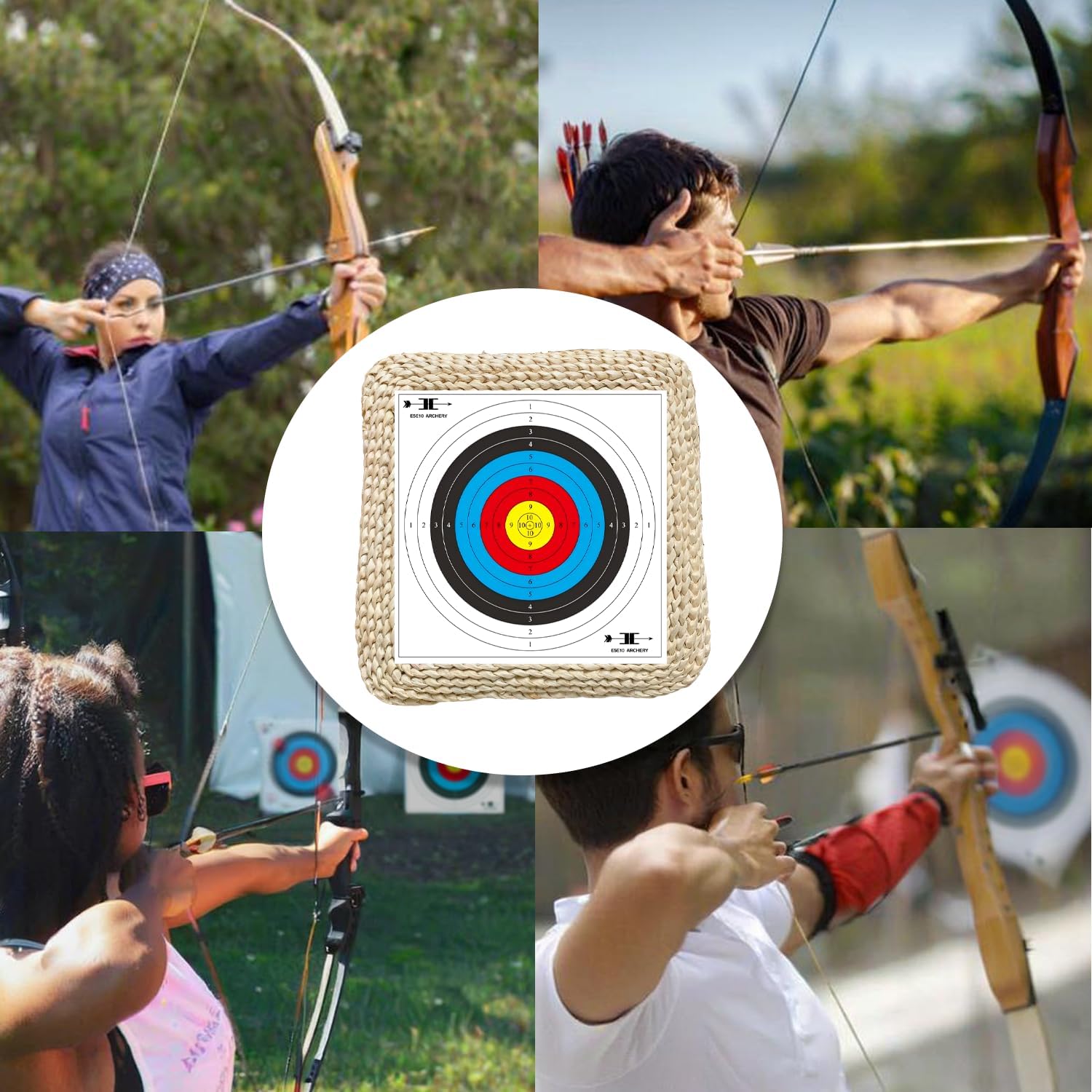 Targets Paper for Archery Shooting - Eco-Friendly Degradable Plastic - 20/40pcs Bow & Arrow Targets | 40cm x 40cm