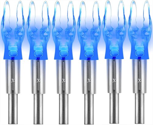 Lighted Nocks - 6 PCS LED Arrow Nocks for .204 to .246 ID Arrows | Screwdriver Included