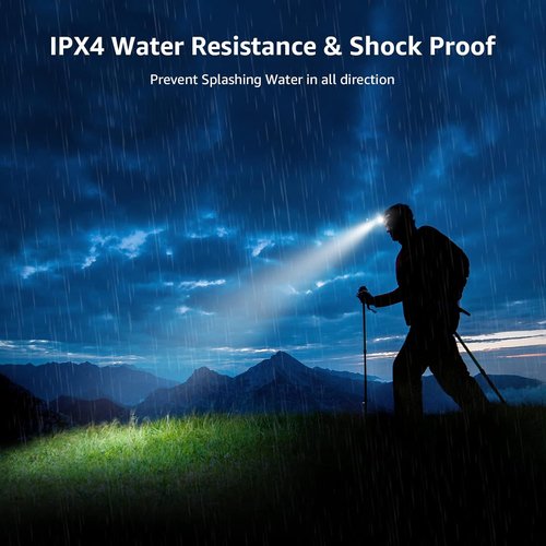 Lepro Rechargeable Headlamp with Motion Sensor - 1500Lux LED & Red Light | 2 Pack for Outdoor Use