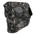 Flantor Spooky Skull Face Mask for Airsoft Paintball Motor Racing Polarized Lens (Skull Black)