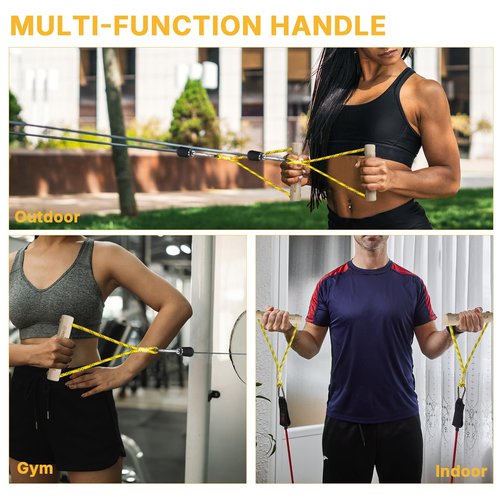 POWER GUIDANCE Gym Training Handle, Oak Handle, Replacement Handle Attachment for Pulley Machines, Resistance Band and Strength Trainer Accessories, LAT Pulldown Training Accessories
