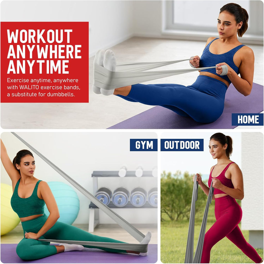 WALITO Resistance Bands - Versatile Exercise Bands for Strength Training & Rehab | Ideal for Home Gym