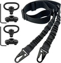 HK 2 Point Rifle Sling - Adjustable Length with Elastic Bungee & 2 Mlok QD Mounts for Hunting
