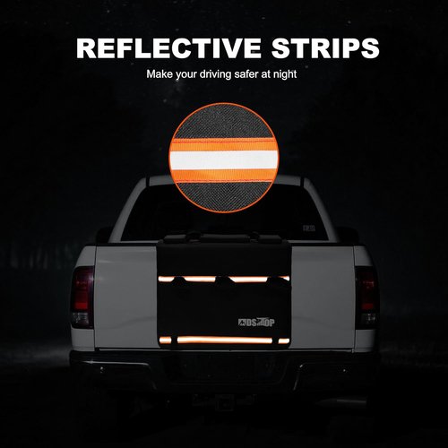 MDSTOP Tailgate Pad - Mountain Bike Protector with Reflective Strips | Scratch Resistant, Holds 2 Bikes (Black, M)
