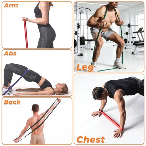 Lwuey Resistance Bands for Working Out, Pull Up Exercise Bands for Home Workouts Training Bands Set Stretching Physical Muscle Training Home Gym for Women/Men