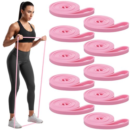 Sotiff 10 Pcs Resistance Bands Pull up Bands Pull up Assistance Band Exercise Workout Ring for Working Out Muscle Training Physical Muscle Training Men and Women (Pink,15-35 Lbs)