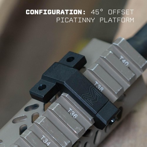 Monstrum Scout Light Mount Series | Compatible with Surefire M300/M600 Series/Streamlight Protac Series | Slim Picatinny 45 Degree Offset