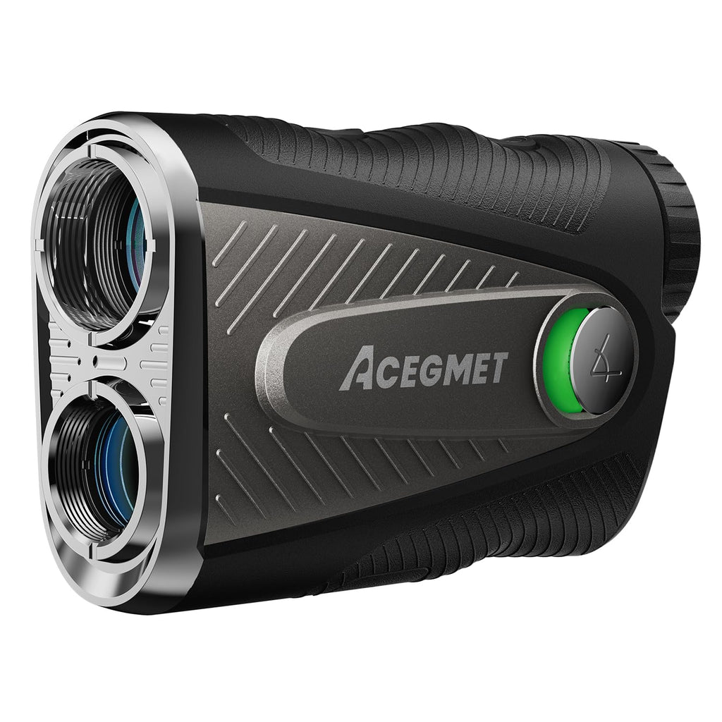 ACEGMET Golf Rangefinder with Ball to Pin & Slope - 1300 Yards Laser Range Finder, Hybrid-pwr Rechargeable, 0.1s Flag Pin Locking Vibration, 7X Magnification, Red & Black Display, Magnet 2025
