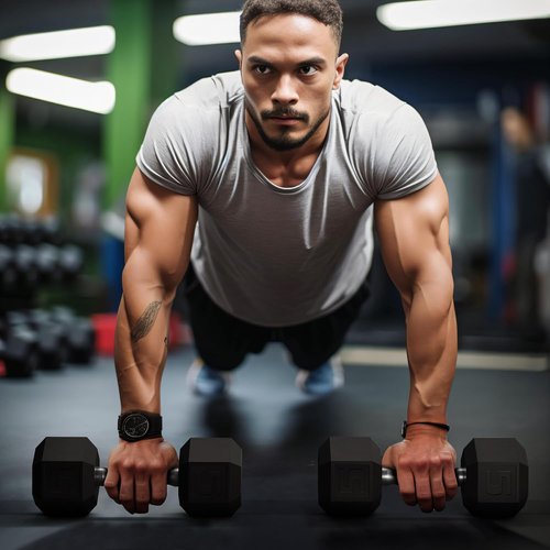 GRETERST Hex Dumbbells Set - Rubber Coated Hand Weights for Home Gym Workouts | Set of 2, 5LB, Black