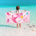WERNNSAI Dinosaur Kids Beach Towel - Quick-Dry Microfiber, 30” x 60” Ultra-Soft Dino Design for Bath & Travel